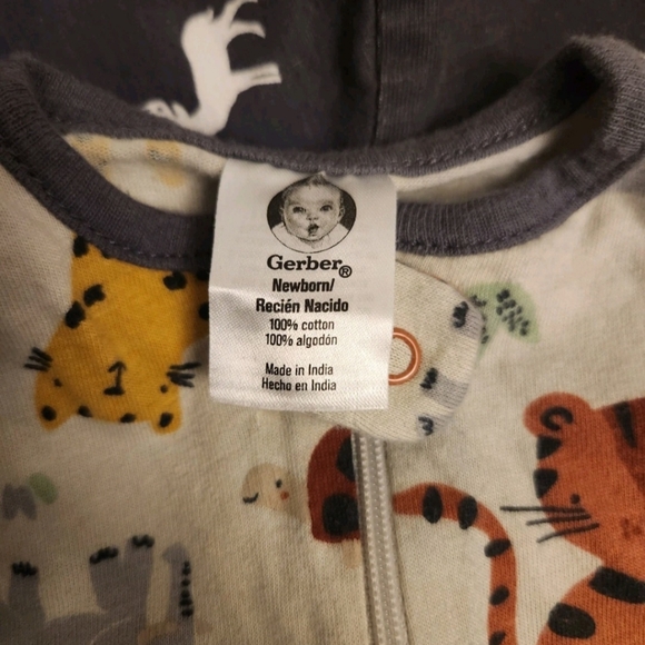 Baby Animal Print Onesies Set Newborn - Picture 10 of 10